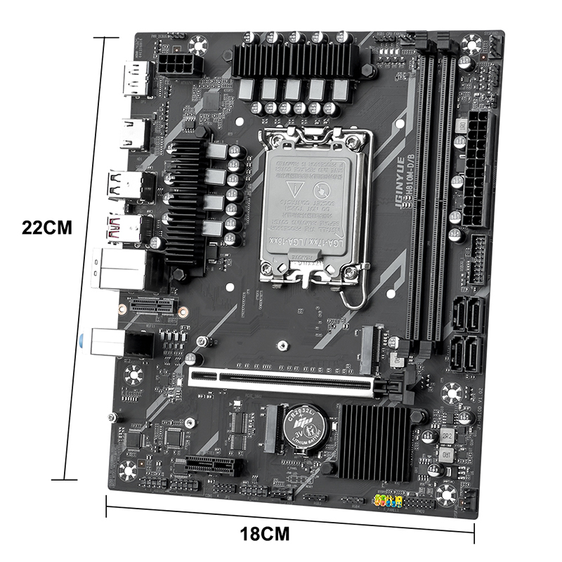 Lga1851 Gaming Motherboard - JGINYUE H810M-D/B M-ATX Gaming-PC-Motherboard DDR5 Mainboard