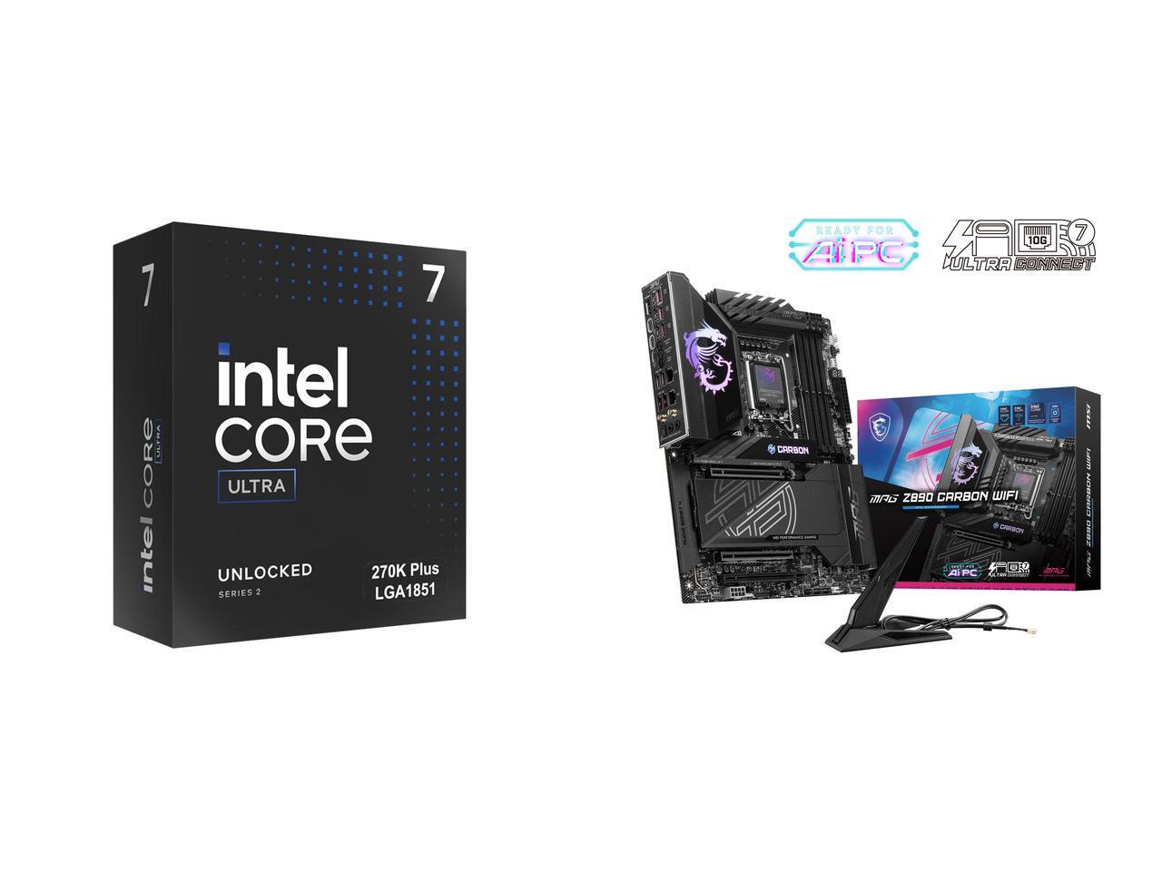 Z890 Wi-Fi 7 Motherboard - CPU-Motherboard-Kombination - Intel BX80768270K Bundle mit