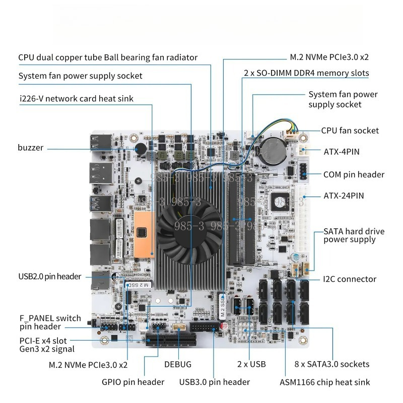 Mini ITX Weißes M11 NAS-Mother – Mini Itx Dual 2.5G Nas Motherboard Bewertung und Preis